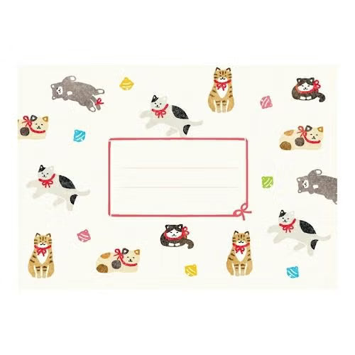 Furukawa Shiko 古川紙工 Letter Set - Cat and Bell