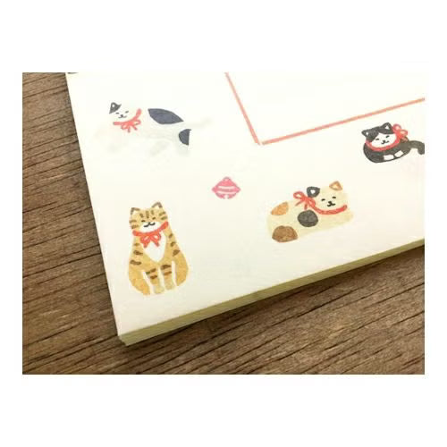 Furukawa Shiko 古川紙工 Letter Set - Cat and Bell