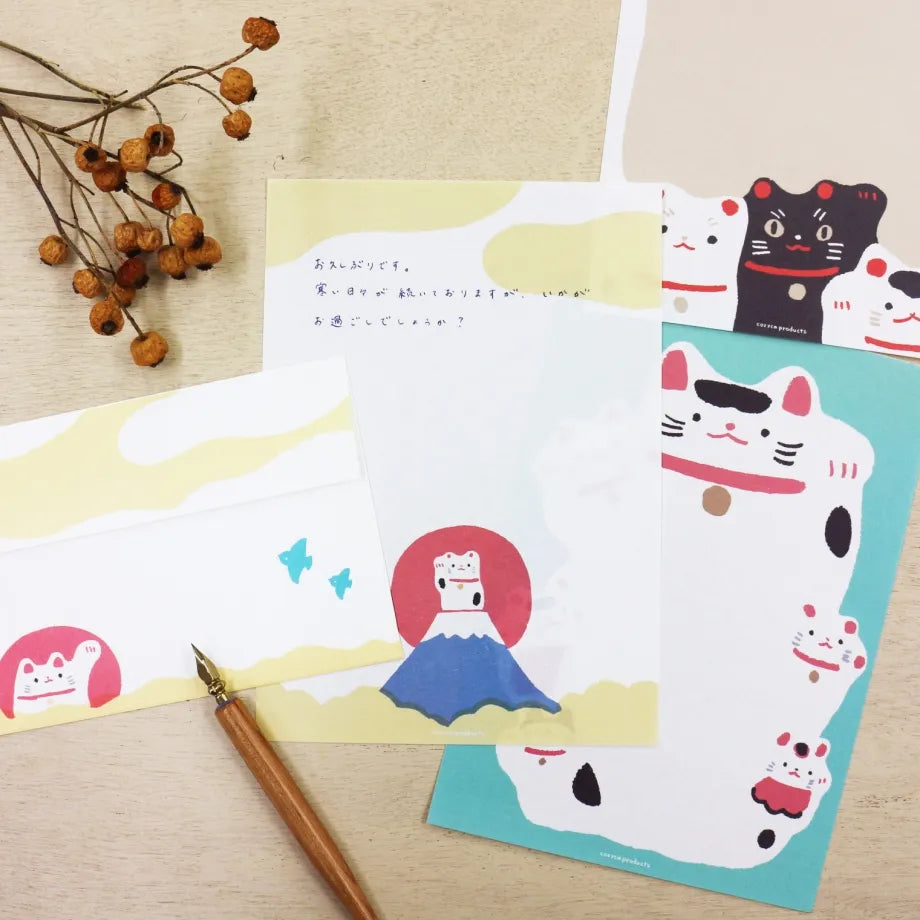 Masao Takahata 高旗将雄 Letter Paper - Maneki-neko 招財貓