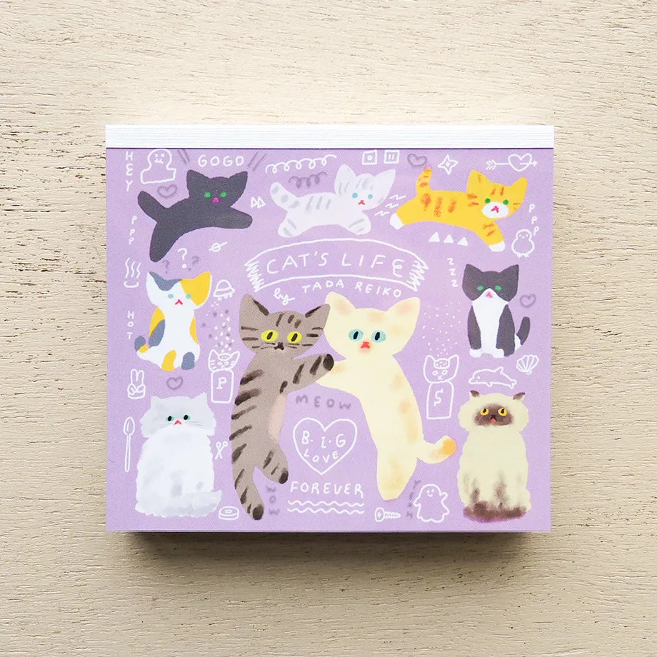 Reiko Tada 多田玲子 Block Memo - Cat's Life