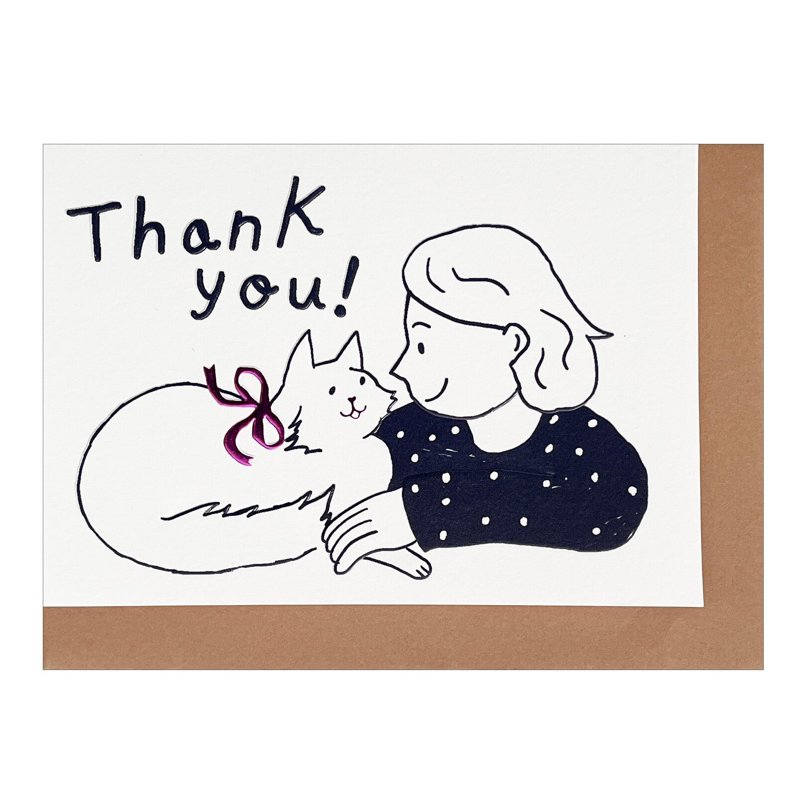 Best Friends Thank you Mini Card - Cat