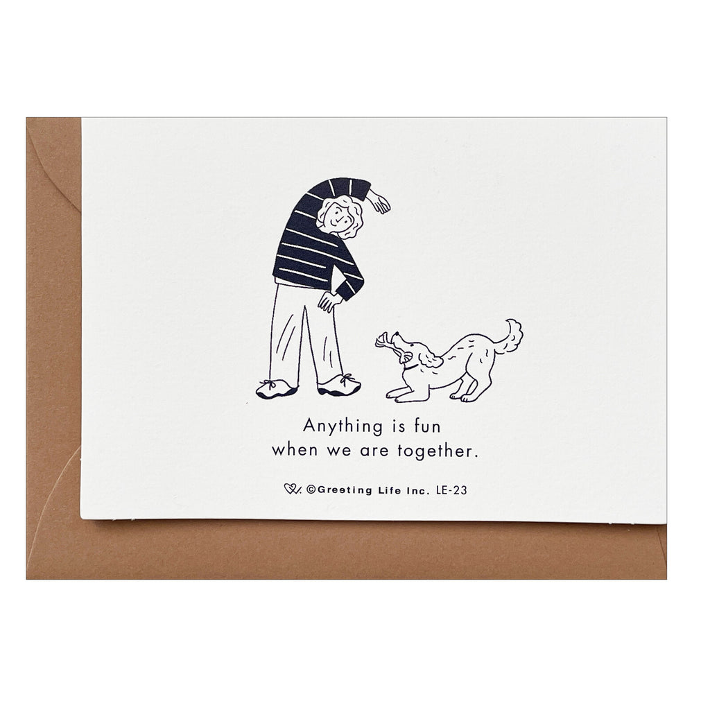 Best Friends Thank you Mini Card - dog