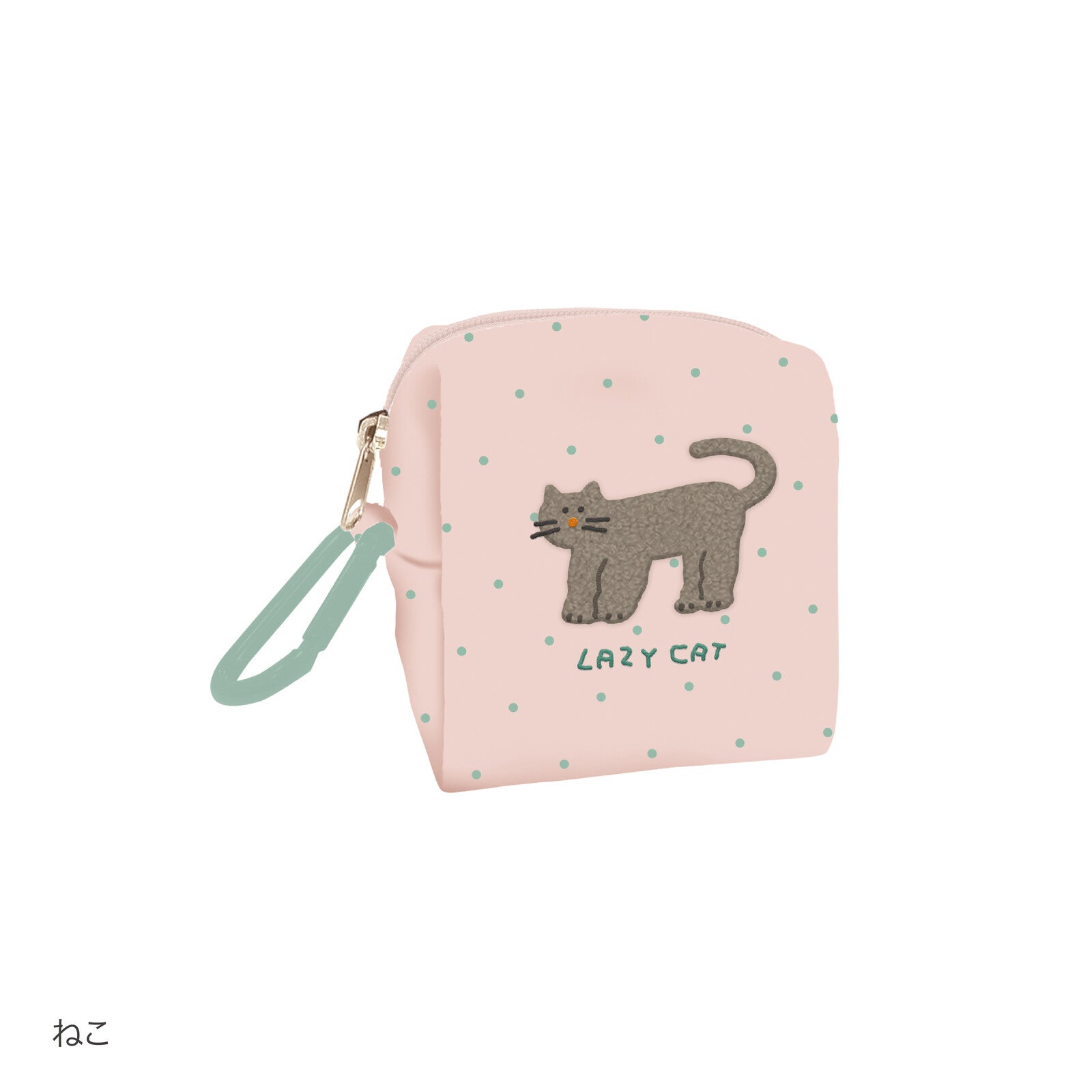 Q-LiA piccolot Mini Pouch with Carabiner Hook - Cat