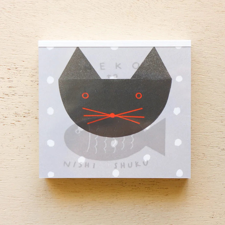 Nishi Shuku 西淑 Memo Pad - Neko to Sakana