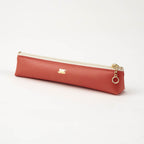 Slim pen case - Orange / Brown / Light beige