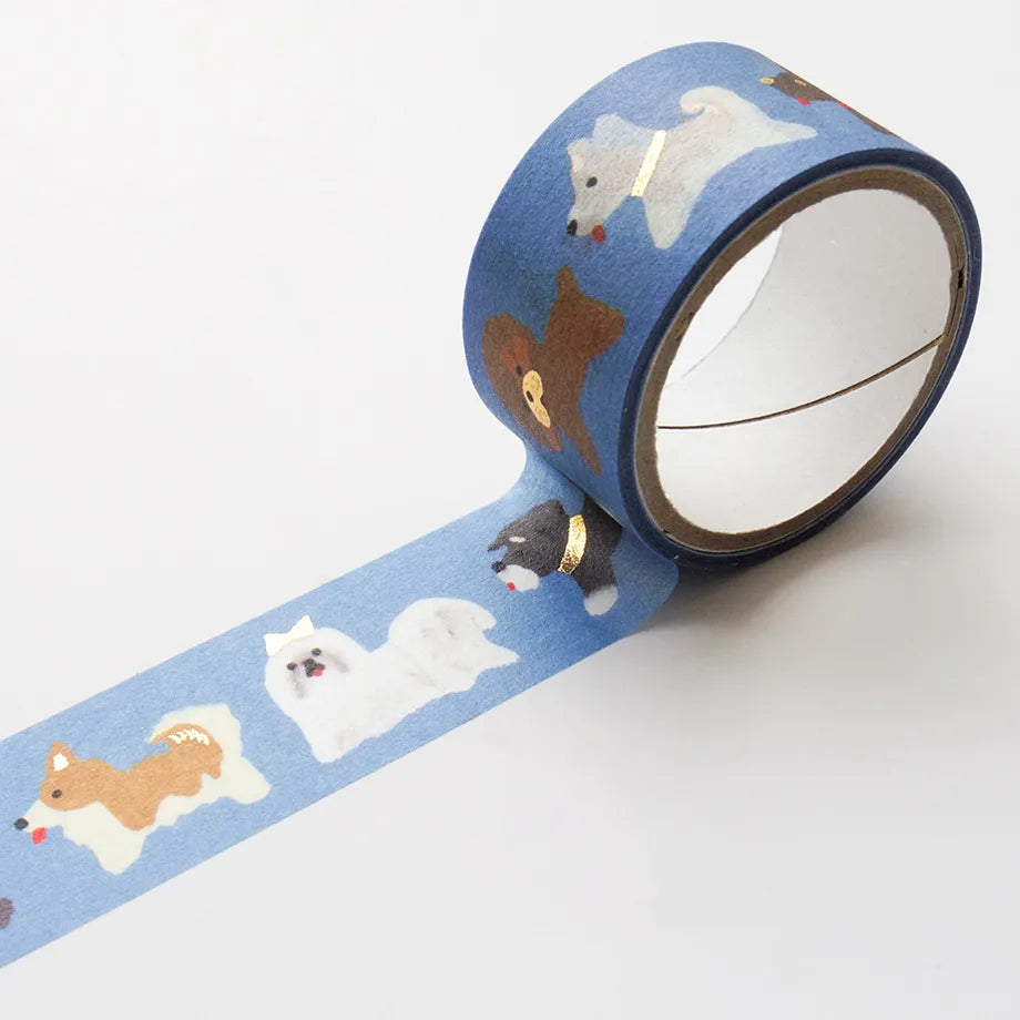 Reiko Tada 多田玲子 Foil Stamped Masking Tape - Doggie Parade